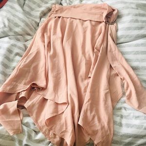 Peach Chiffon Style Drape Skirt NWT